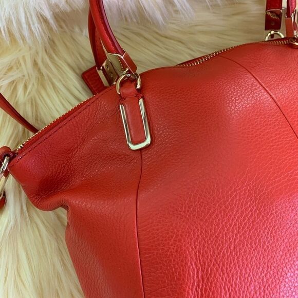 Coach Pebbled Cardinal Leather Kelsey Handbag - Picture 5 of 15